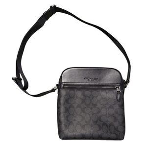 Coach Crossbody Black & Gray Flight Messenger Bag